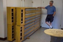 Murray admires the new wind chests for the great and swell organ.