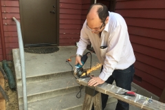 Tony doing some metal fabrication.